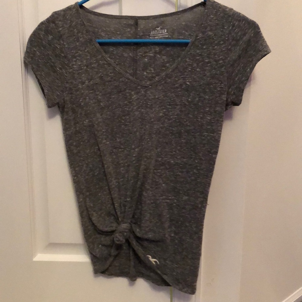 Grey Hollister Tied Shirt